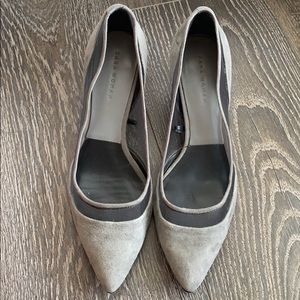 Zara woman gray suede heels